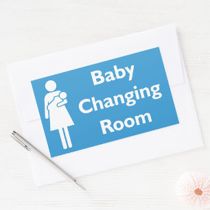 Rektangulär markering för Baby växlingsrum Rektangulärt Klistermärke