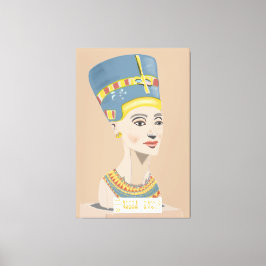Rektangulär Poster av drottning Nefertiti och Cart Canvastryck