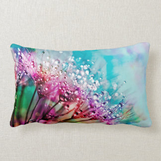 rektangulär regnbåge av lejonare blomma lumbarkudde