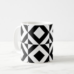 Rektangulär rektangel med vitt svart kvadrat, Möns Kaffemugg