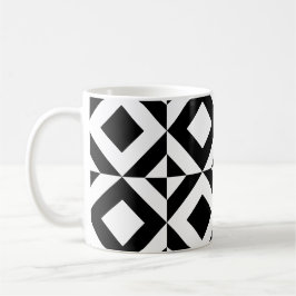 Rektangulär rektangel med vitt svart kvadrat, Möns Kaffemugg