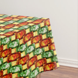 Rektangulär tallrikar, kardad och nedfläckad, röd 