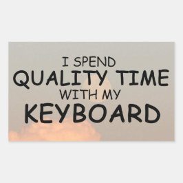 Rektangulär Tangentbord för kvalitetstid Rektangulärt Klistermärke