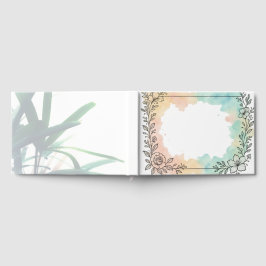 Rektangulär vattenfärgsruta för minsta svarta Blom Gästböcker