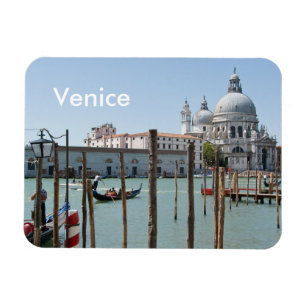 Rektangulär Venedig magnet med text
