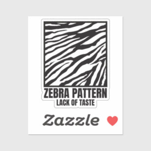 Rektangulär zebra mönstrad felaktig Mode-pastordul Klistermärken