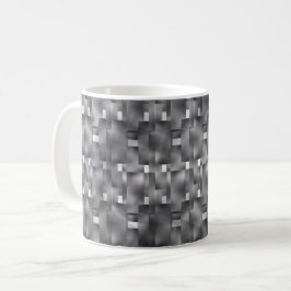 Rektangulära former av grått färg och mörkar kaffemugg