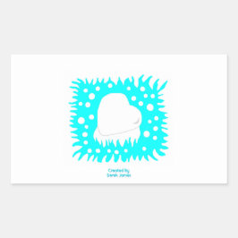 Rektangulärförnimmelse för Winter Snö Rektangulärt Klistermärke