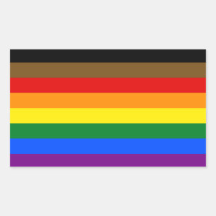 Rektangulärstämpel för POC inklusive LGBTQ+-Pride Rektangulärt Klistermärke