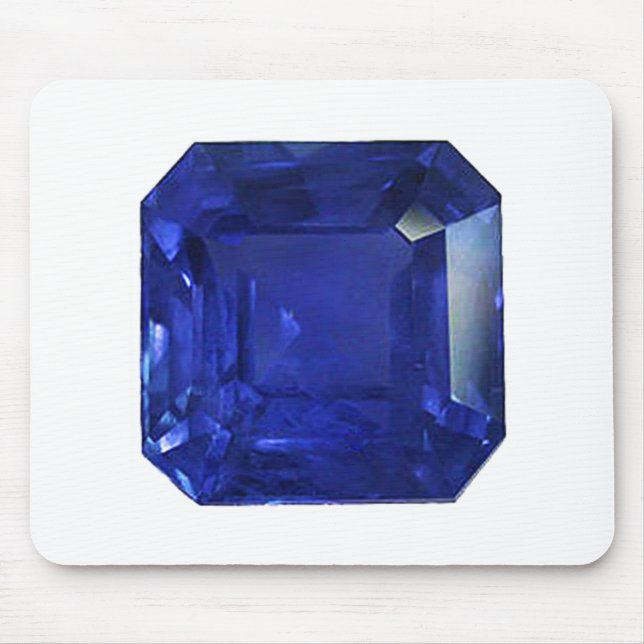 Rektangulärt blått safir musmatta (Framsidan)