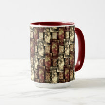 Rektangulärt delart, karvat och fläckat, guldrött