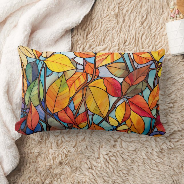 Rektangulärt Fall Löv Dekorativ kudde (Filt)