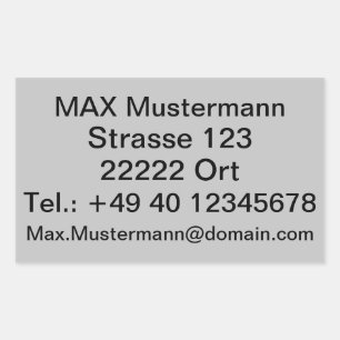  REKTANGULÄRT KLISTERMÄRKE
