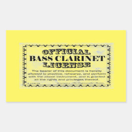 Rektangulärt märke för Bass Clarinet-licens