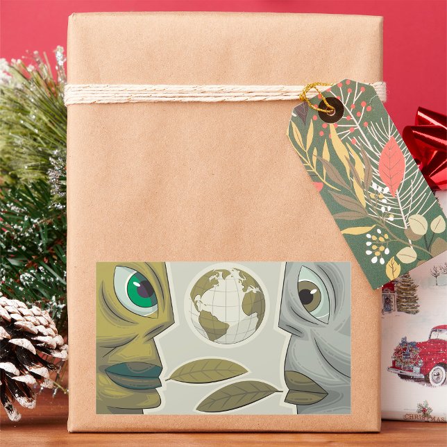 Rektangulärt märke för globala skapelser av jord A (Skapare uppladdad)