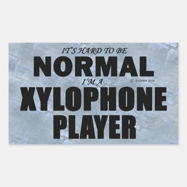 Rektangulärt märke för normal Xylophone Player (Framsida)