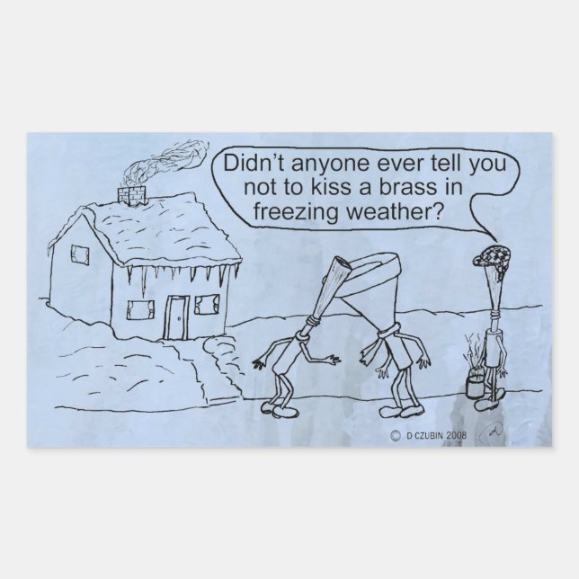 Rektangulärt märke för Reed Kissing Brass (Framsida)