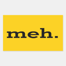 Rektangulärt "meh". Klistermärke. Lakan av 4.