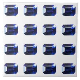 Rektangulärt safierblått kakelplatta