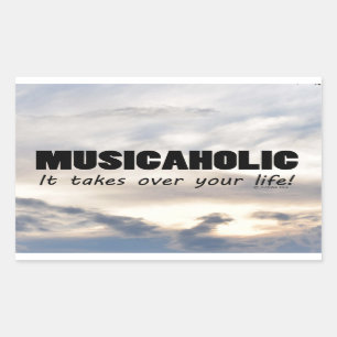 Rektangulärt symbolmärke för musikaliska liv klistermärke