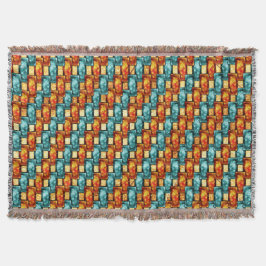 Rektangulärt tallrikar, nedfläckad, orange cyan filt