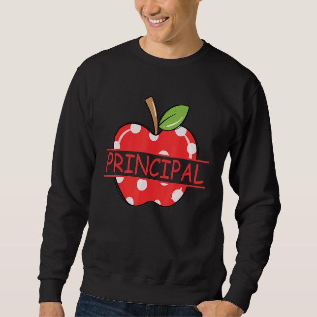 Rektor Apple Teacher Life Lång Ärmad Tröja (Framsida)