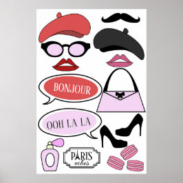 Rekvisita till fotobås med tema Emily i Paris Poster
