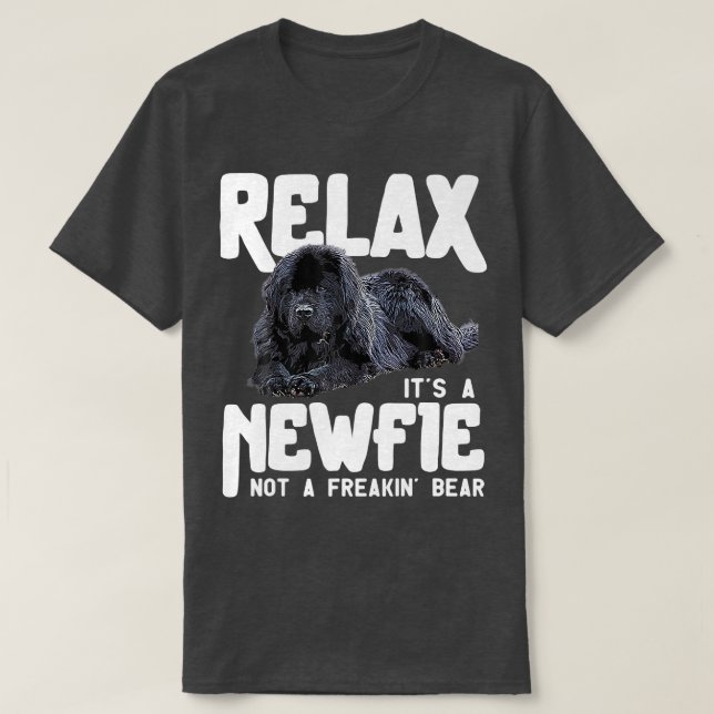 Rela Det är en nyfie inte AFreakinBear Newfoundlan T Shirt (Design framsida)