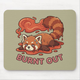 Relatable "Burnt Out" Red Panda – Cute Melted Aest Musmatta