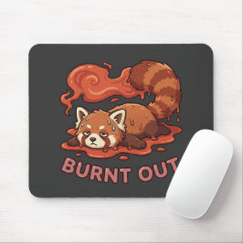 Relatable "Burnt Out" Red Panda – Cute Melted Aest Musmatta
