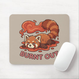 Relatable "Burnt Out" Red Panda – Cute Melted Aest Musmatta