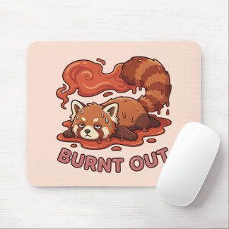Relatable "Burnt Out" Red Panda – Cute Melted Aest Musmatta