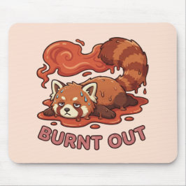 Relatable "Burnt Out" Red Panda – Cute Melted Aest Musmatta