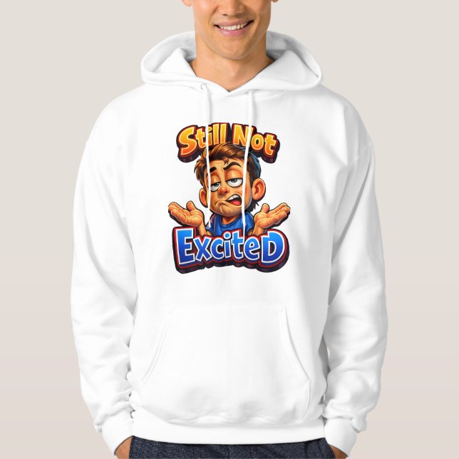 Relatable Sarcastic Humor Design – Reaction Art Hoodie (Framsida)