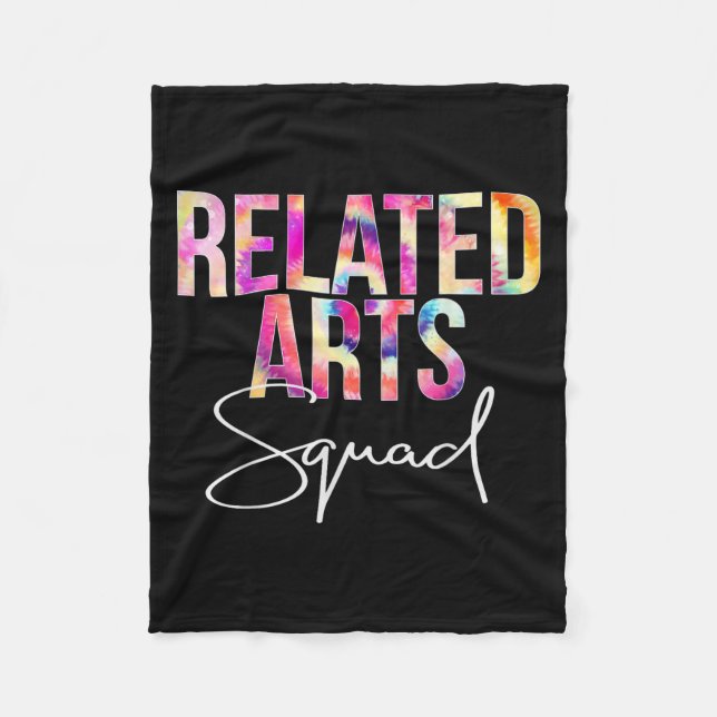 Related Arts Squad Tie Dye Back To School Apprecia Fleecefilt (Framsidan)