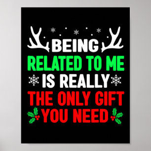 Relaterad till mig - en fin julfärsfamilj poster