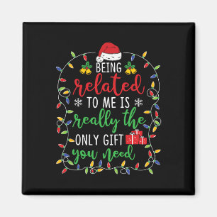 Relaterad till mig - Fin julfamiljmatchning Magnet