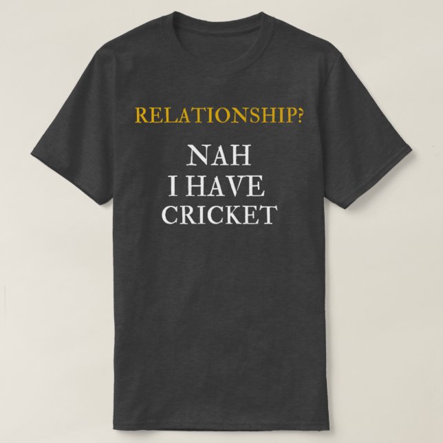 Relation Nej, jag har kricket T Shirt (Design framsida)