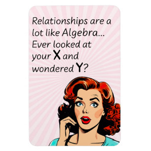 Relationer är som Algebra Funny Quip Magnet