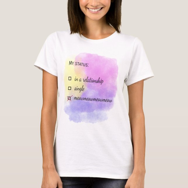 Relationship status meow t shirt (Framsida)