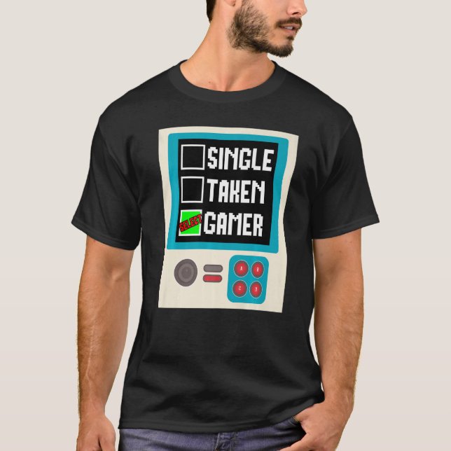 Relationsstatus entaktsspelare, funny gami t shirt (Framsida)