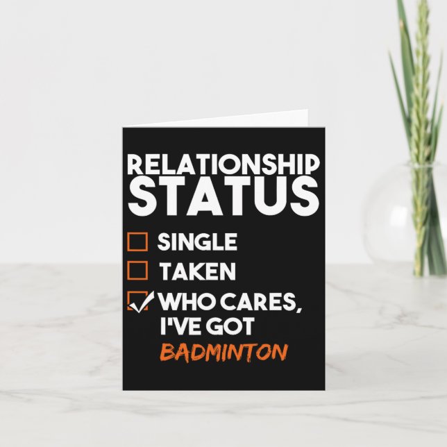 Relationsstatus Ive Har Badminton Funny Sarcas Kort (Framsida)
