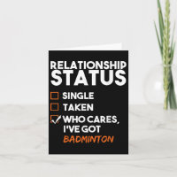 Relationsstatus Ive Har Badminton Funny Sarcas