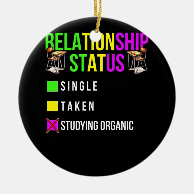 Relationsstatus Organisk kemi Student Scho Julgransprydnad Keramik (Framsidan)