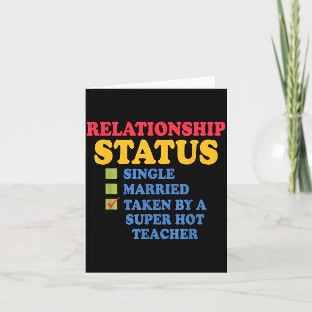 Relationsstatus Singel Gift, Het Lärare  Kort (Framsida)