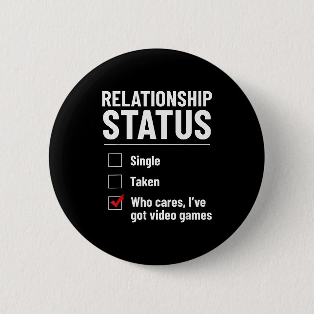 Relationsstatus Singel Partner Videospel Roligt Knapp (Framsida)