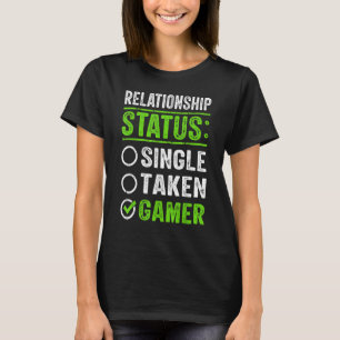 Relationsstatus spelarfunktion med en enda ägare t shirt