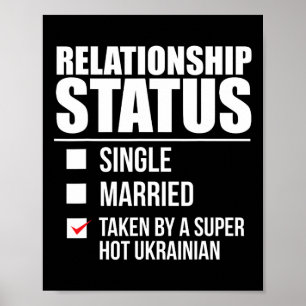 Relationsstatus Upptagen Super Het Ukrainsk Ukrain Poster
