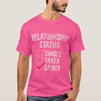 Relationsstatus Videospelare med enkelupplöst spel T Shirt