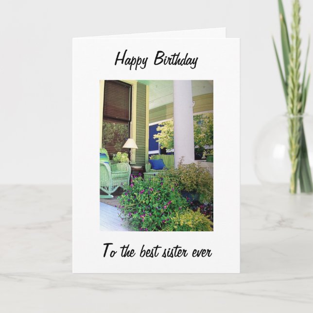 RELAX AND ENJOY YOUR BIRTHDAY SISTER KORT (Framsida)